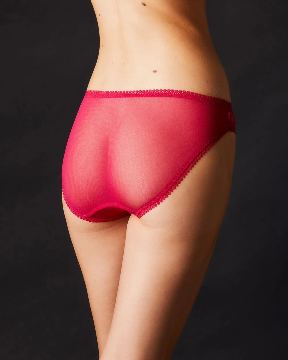 Solid Mesh Hip Bikini