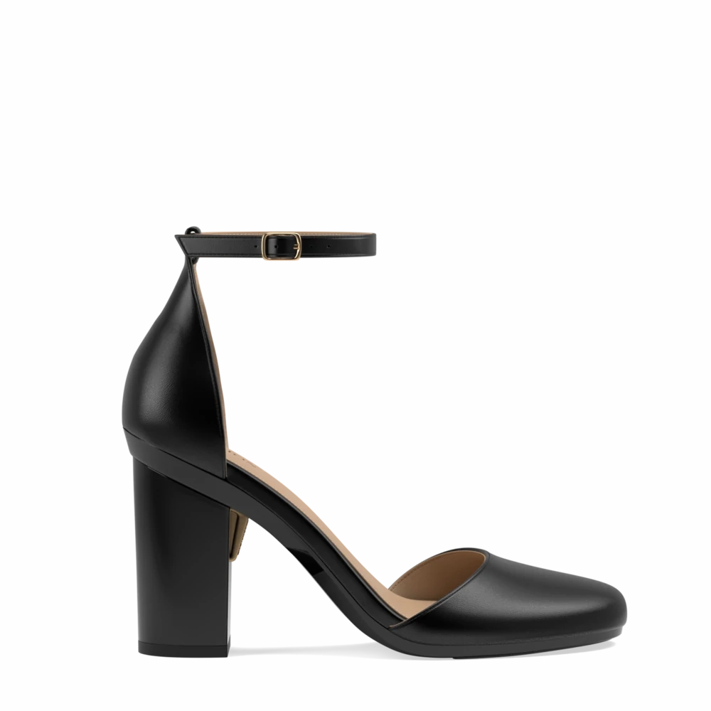 The Jocelyn - Coal Leather 4 Block