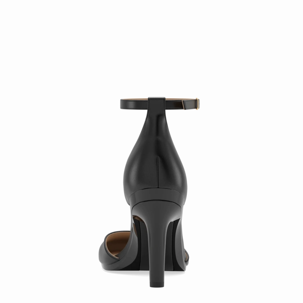The Jocelyn - Coal Leather 4 Stiletto