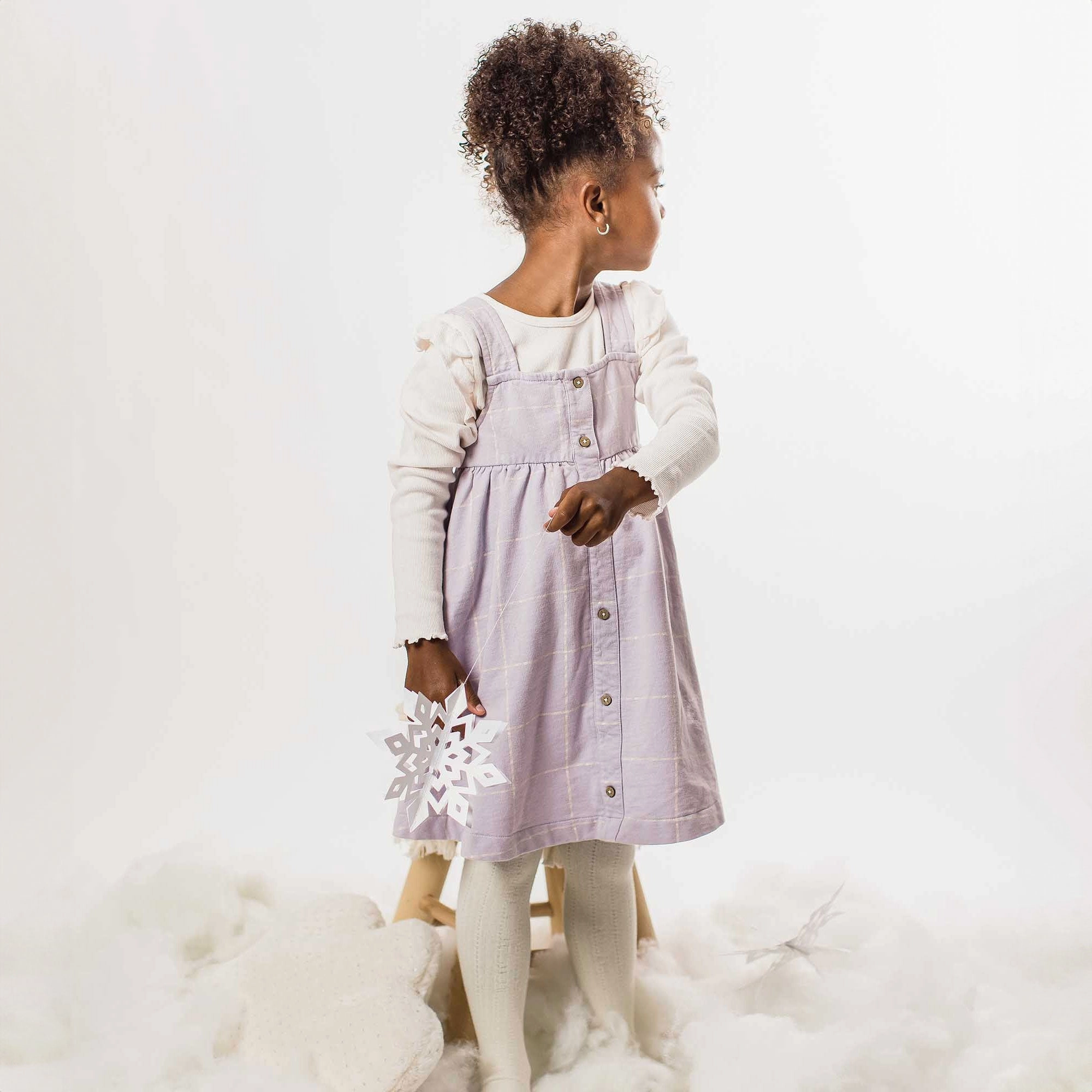 Top and Dress Set - Window Plaid - Flowering Lilac
