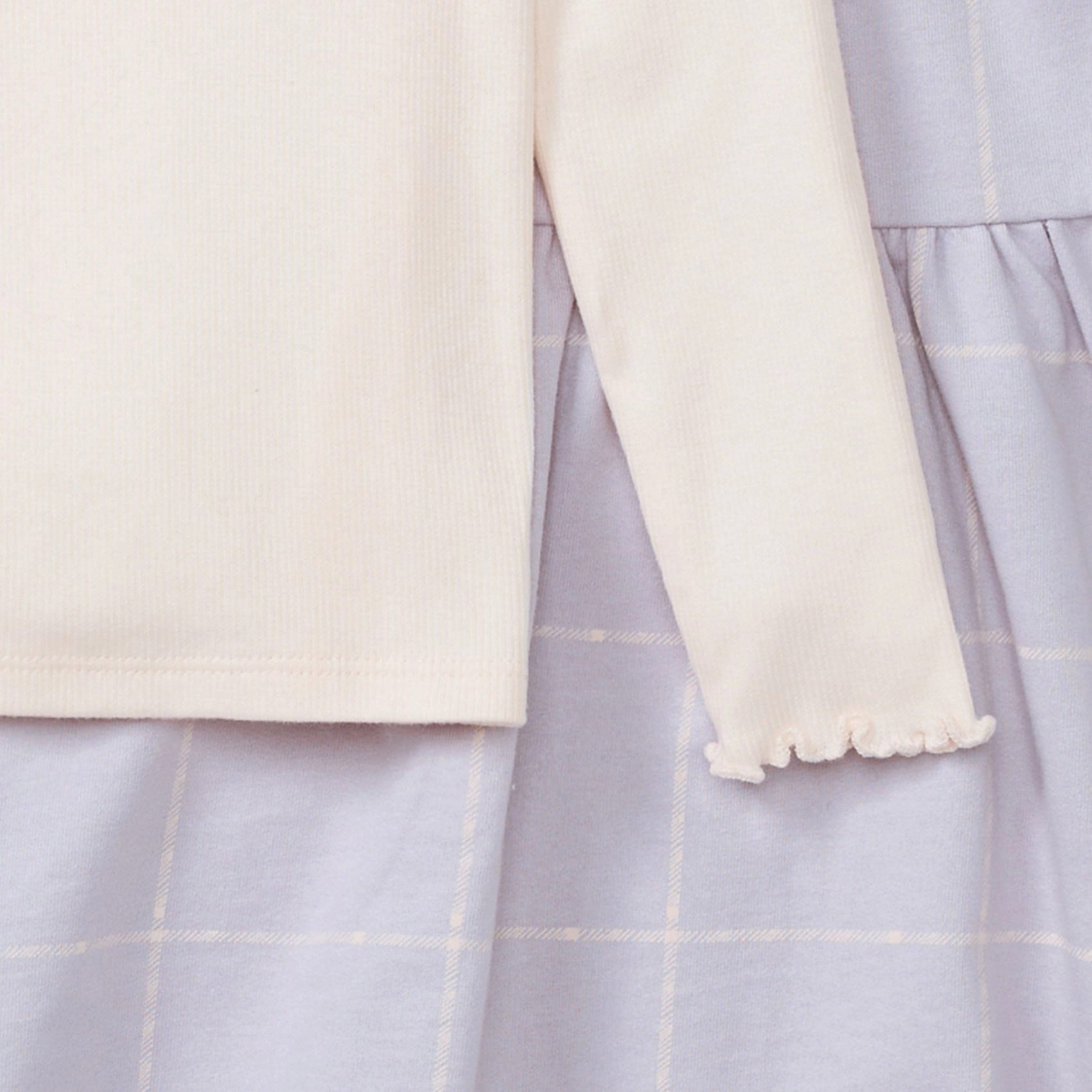 Top and Dress Set - Window Plaid - Flowering Lilac