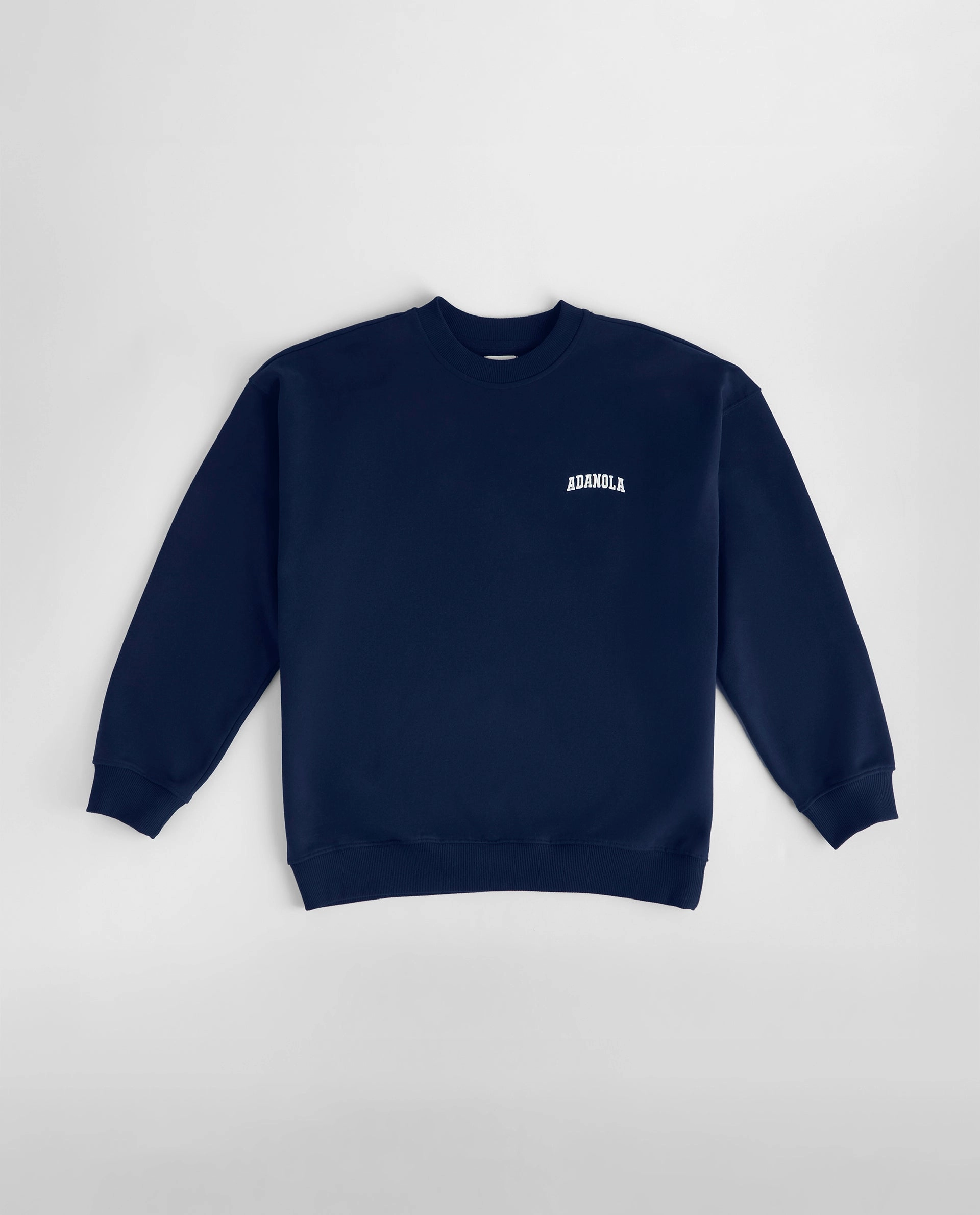 Varsity Oversized Sweatshirt - Navy Blue