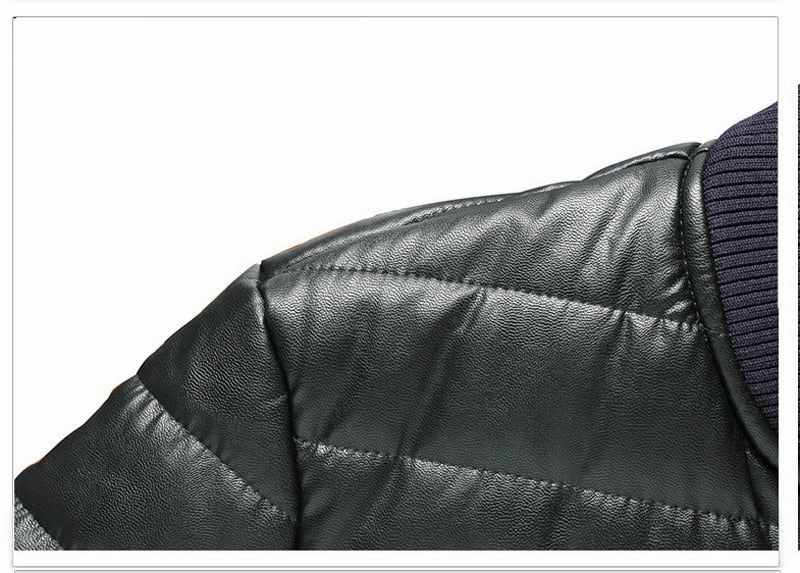 West Louis™ Designer Winter Warm Leather Jacket