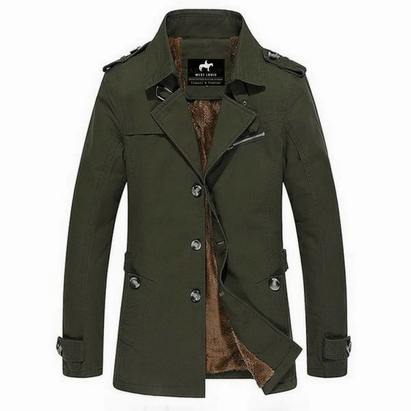 West Louis™ High Quality Thicken Cotton Parkas Coat