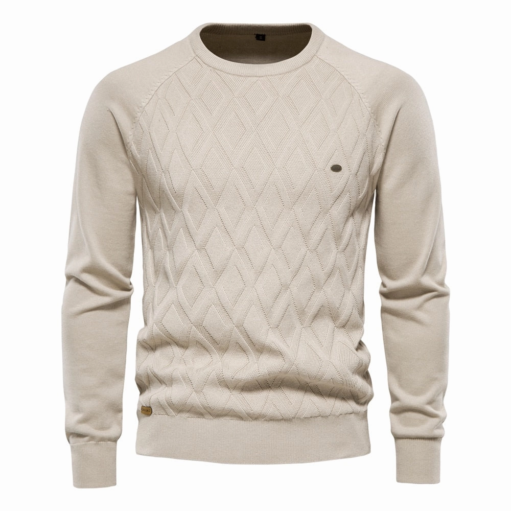 West Louis™ O-Neck Long sleeve Knitted Pullover