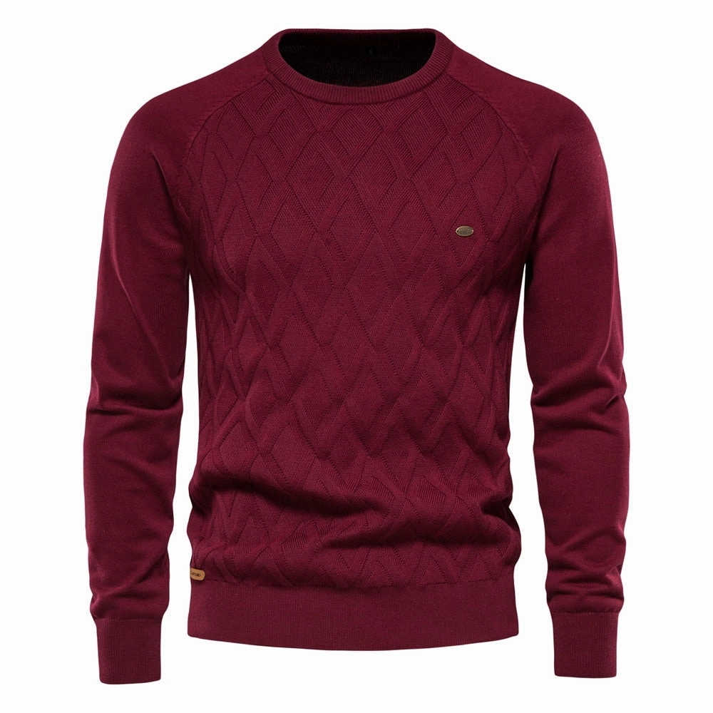 West Louis™ O-Neck Long sleeve Knitted Pullover