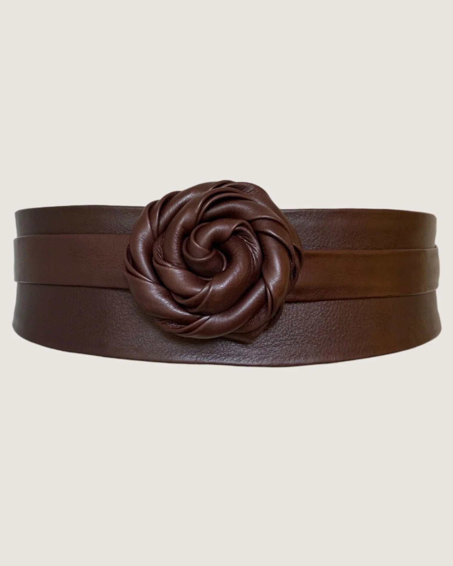 Wrap Leather Belt - Chocolate
