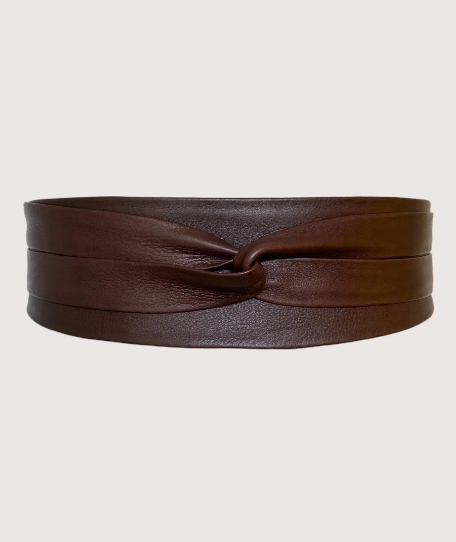 Wrap Leather Belt - Chocolate