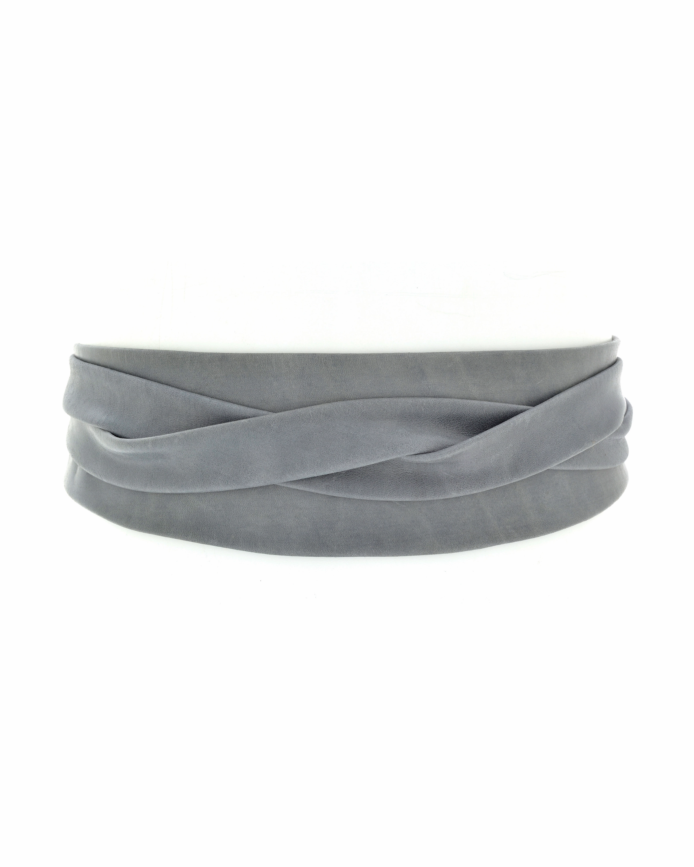 Wrap Leather Belt - Grey
