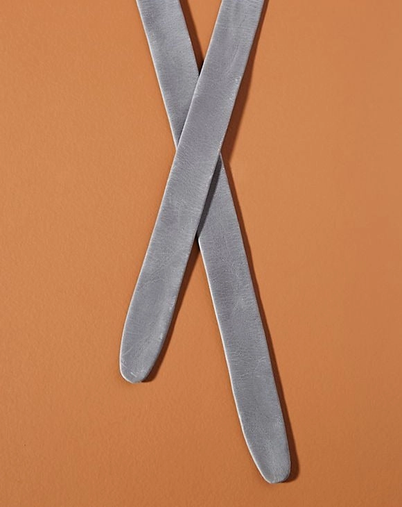 Wrap Leather Belt - Grey