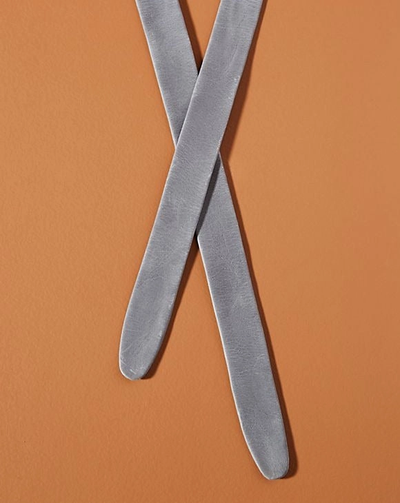 Wrap Leather Belt - Grey