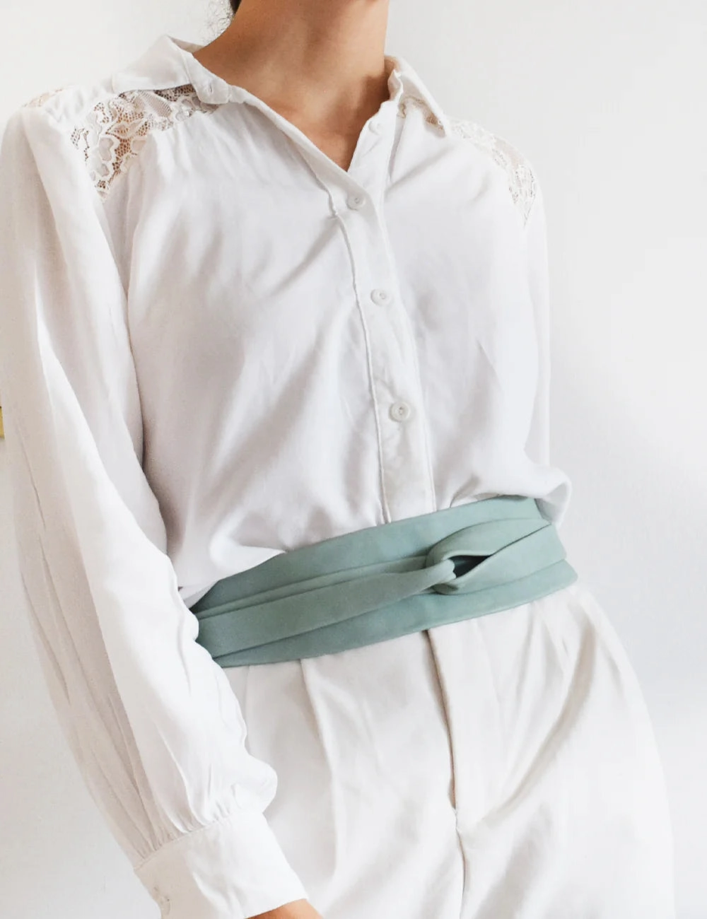 Wrap Leather Belt - Matcha