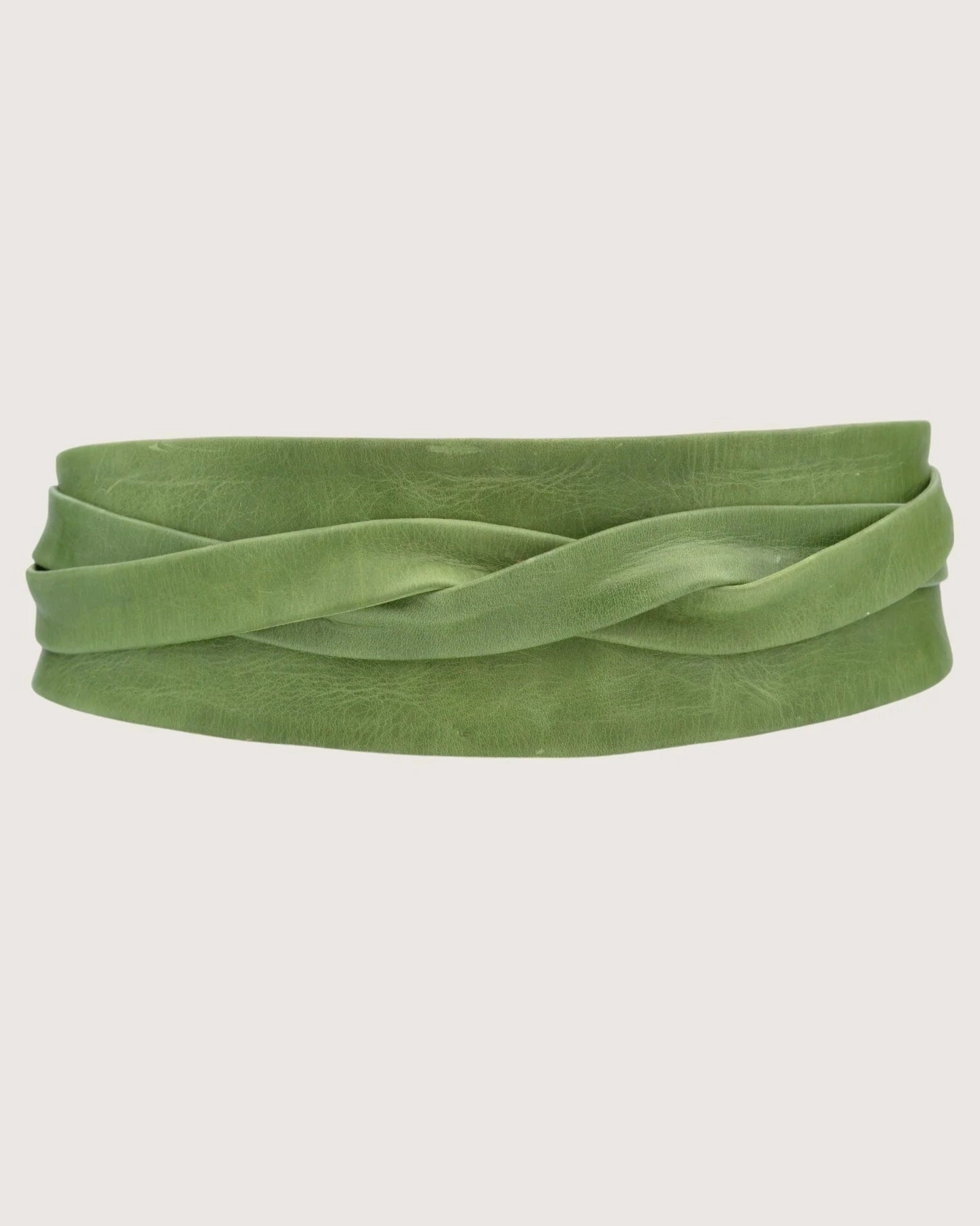 Wrap Leather Belt - Olive
