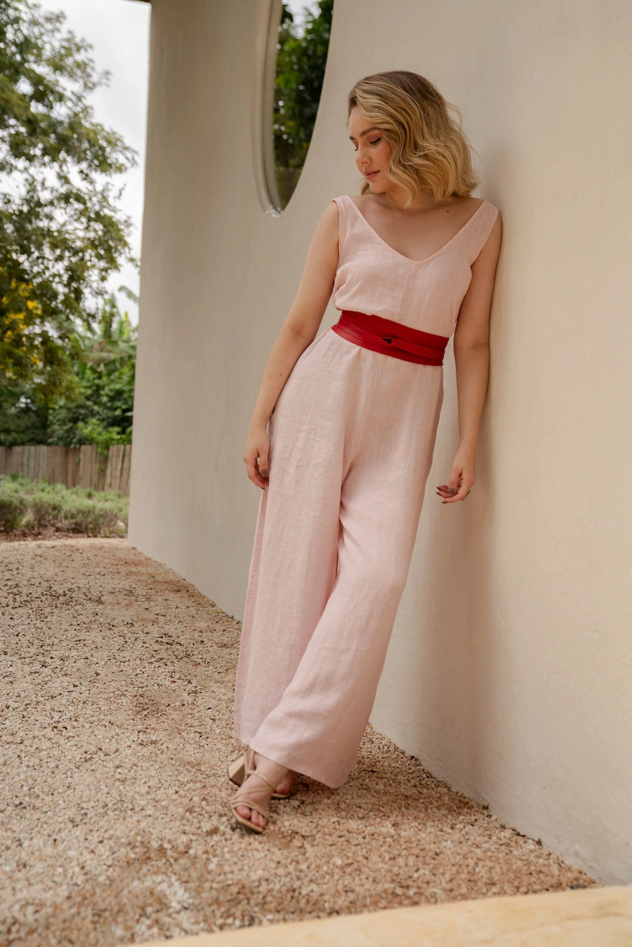 Wrap Leather Belt - Upsell Red